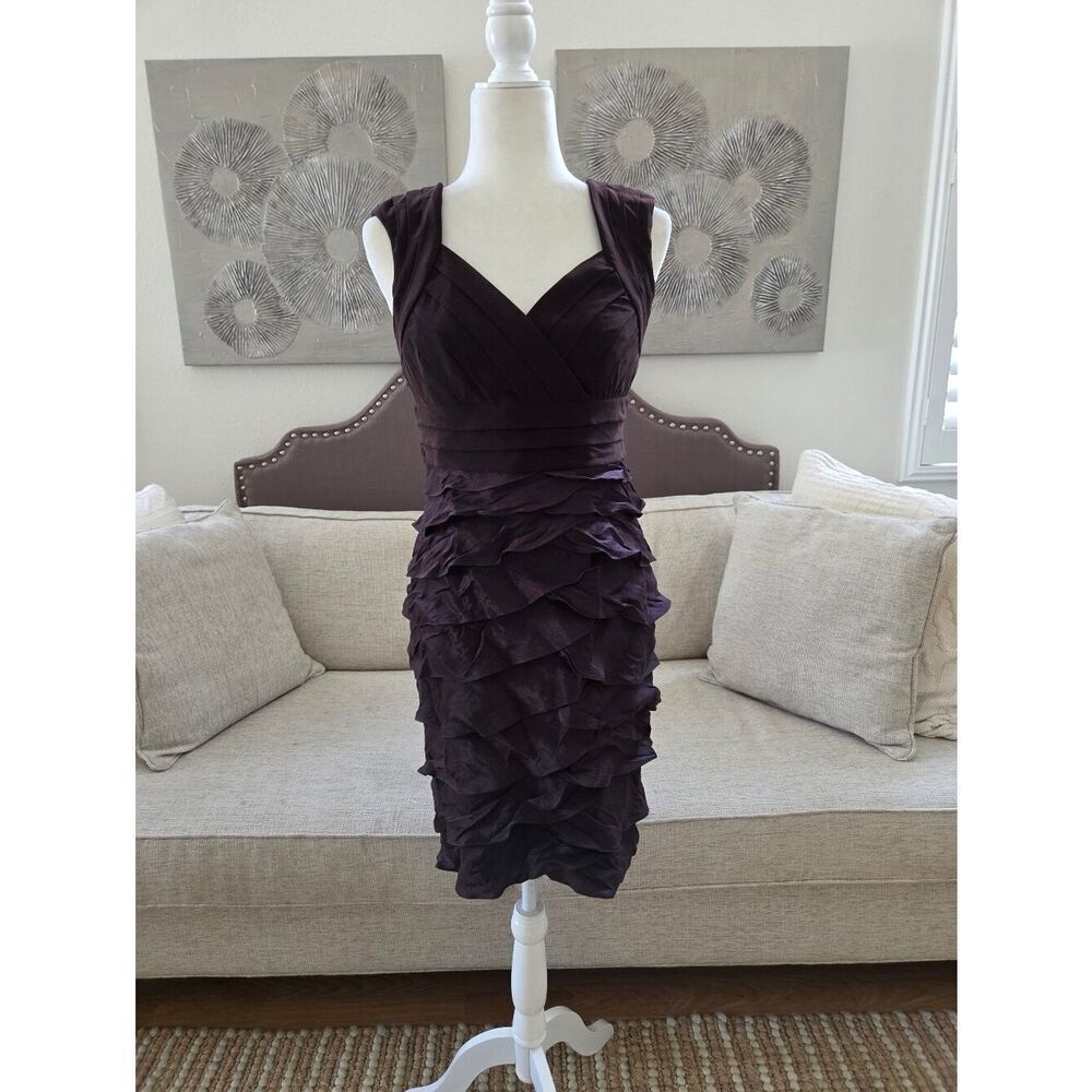 Adrianna Papell Tiered Mini Dress Sz 8